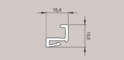 Flexlink XUCR 3 HAG Guiding Slide Rail, 3 Meters Long