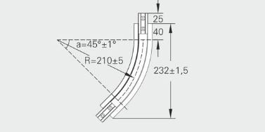 Flexlink XUBP 45R210 Plain Bend, X45 / CF02
