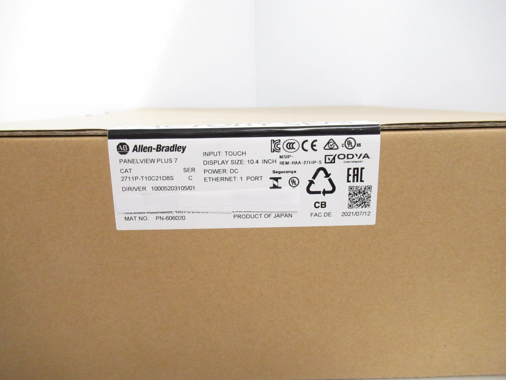 Allen Bradley 2711P-T10C21D8S Panelview Plus 7 Touchscreen 10.4" Ser. C