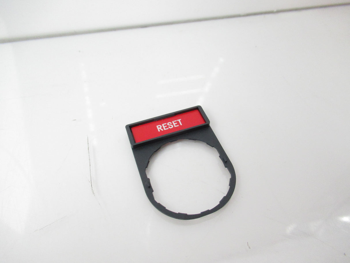 Schneider Electric ZBY2323 Reset Nameplate Squared Red, Lot Of 5