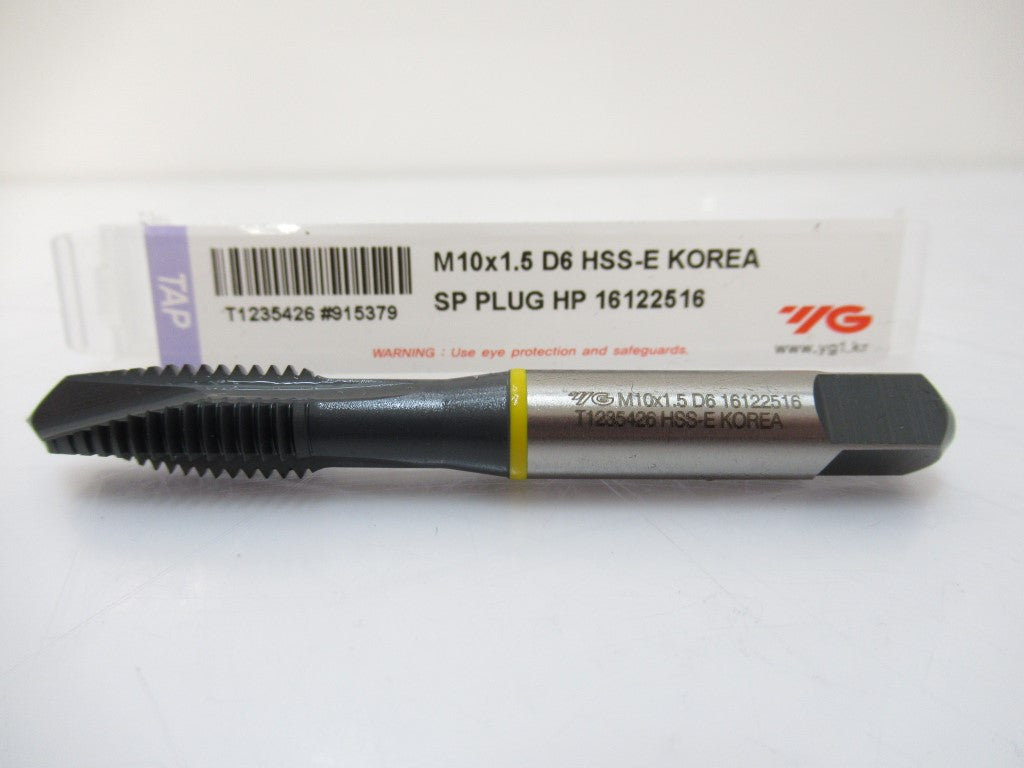 YG-1 915381 M10 X 1.5 D6 Combination Spiral Point Tap, Orange Grade