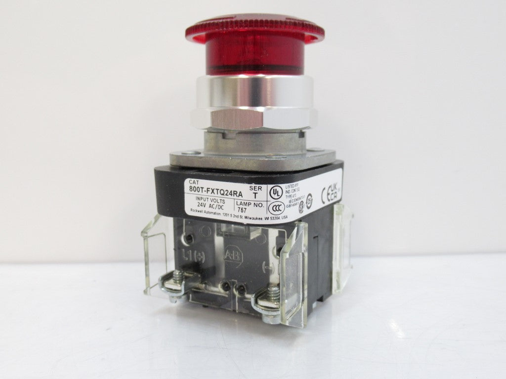 Allen Bradley 800T-FXTQ24RA Illuminated Push-Pull Device PB, Surplus