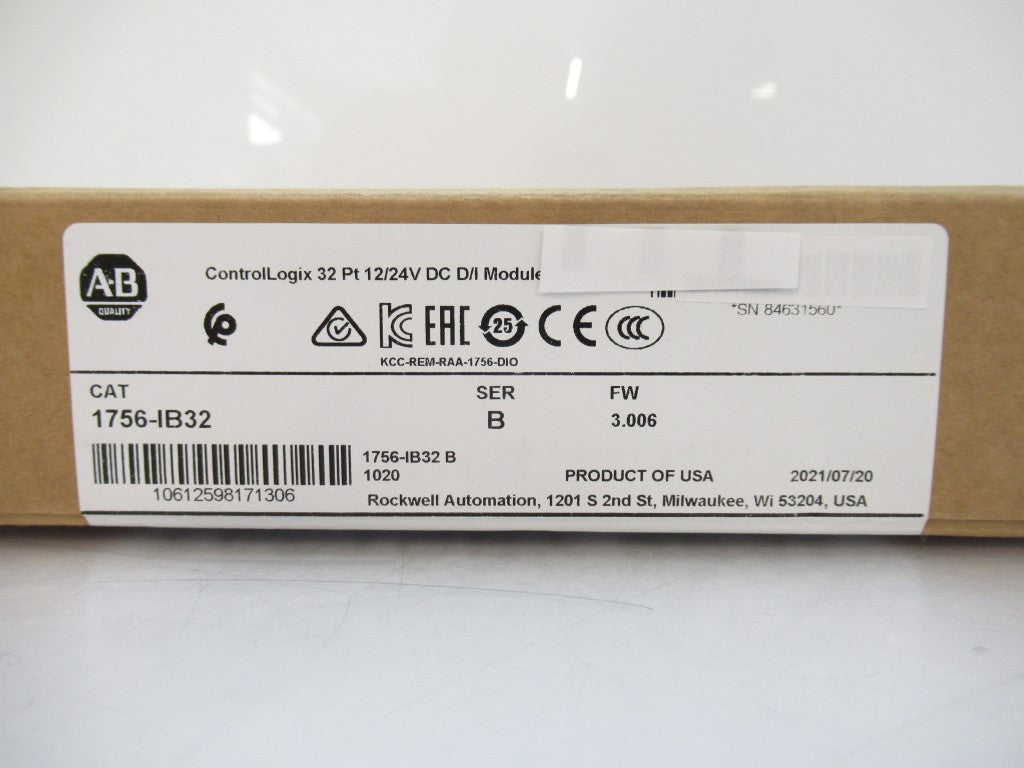 1756-IB32 1756IB32 Allen Bradley ControlLogix Input Module Surplus Sealed In Box