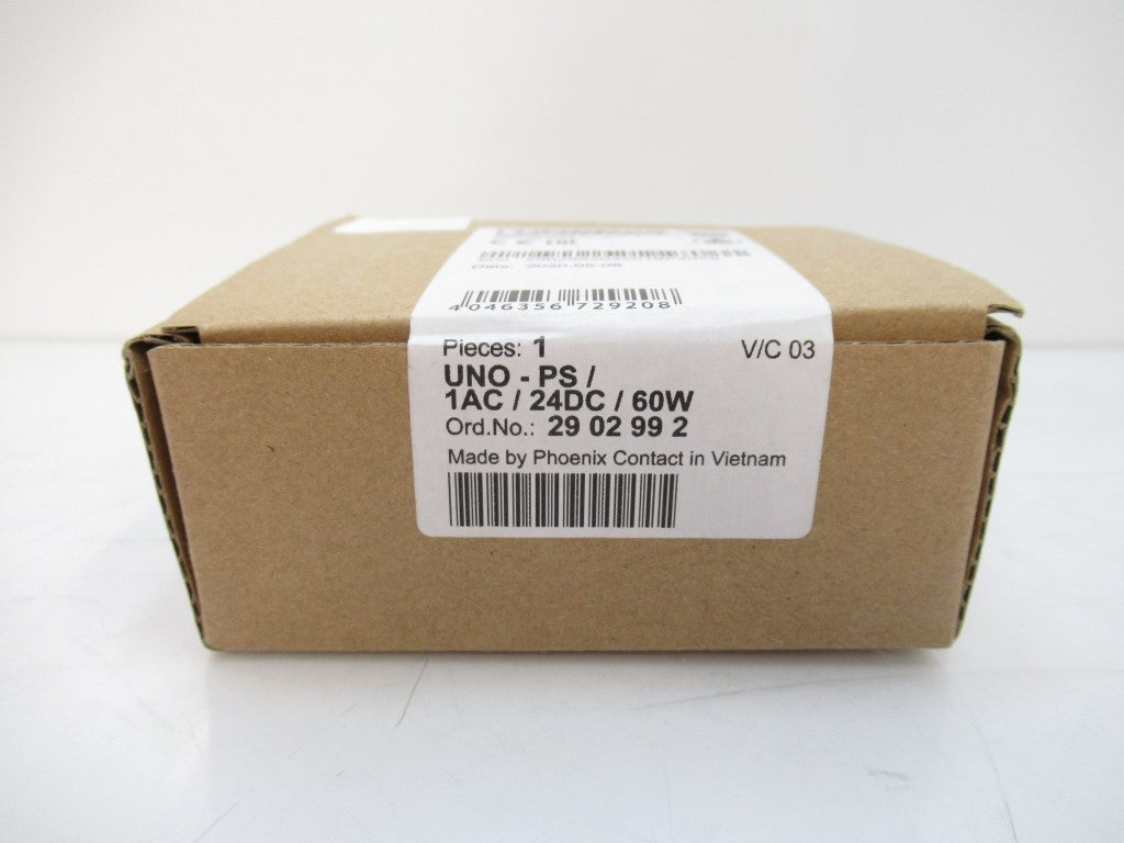 Phoenix Contact Power Supply, 2902992 UNO-PS/1AC/24DC/60W 1-Phase