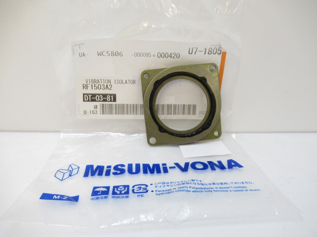 Misumi RF1503A2 Vibration-Proof Stepping Motor Mount, Black