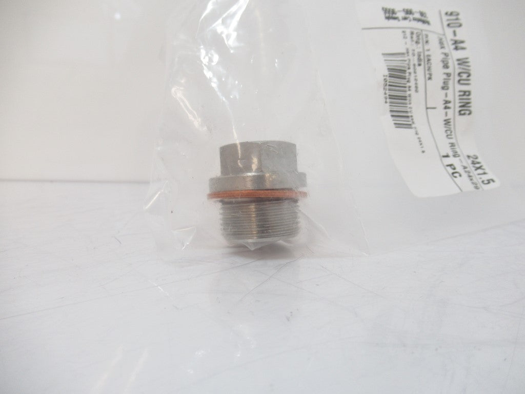 3600N18 A4-70 Low-Pressure 316 SS Threaded Plug M24 x 1.50 mm Thread Size