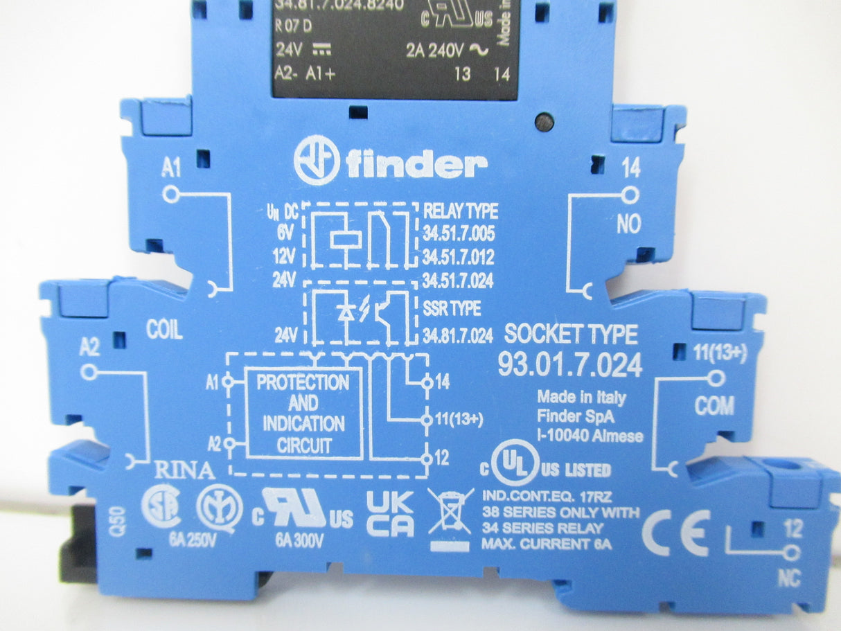 Finder 38.81.7.024.8240 SSR Interface Module, 24V DC Input
