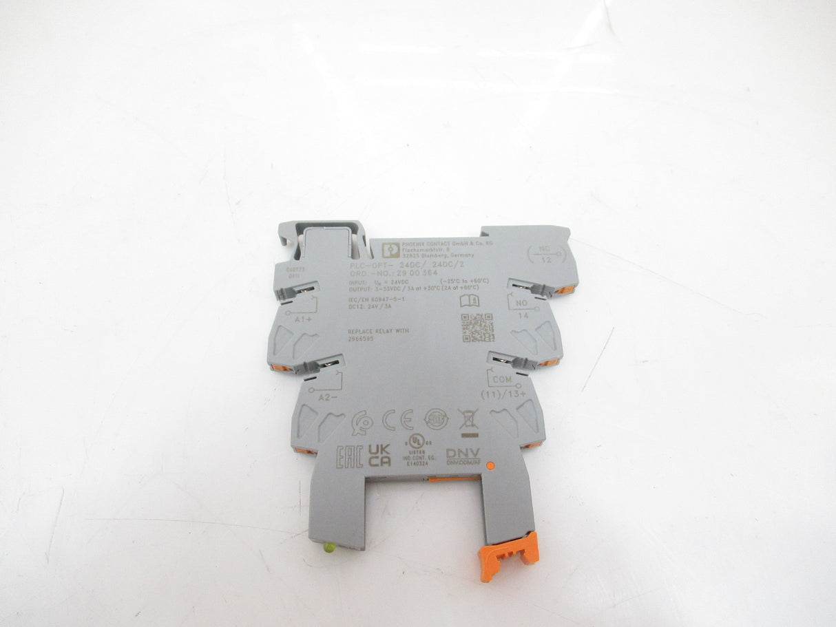 Phoenix Contact PLC-OPT- 24DC/ 24DC/2 2900364 Solid-State Relay Module, 24V DC