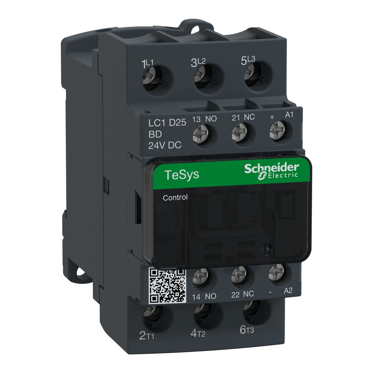 Schneider Electric TeSys LC1D25BD Contactor 25 A, 24V DC, 600V AC