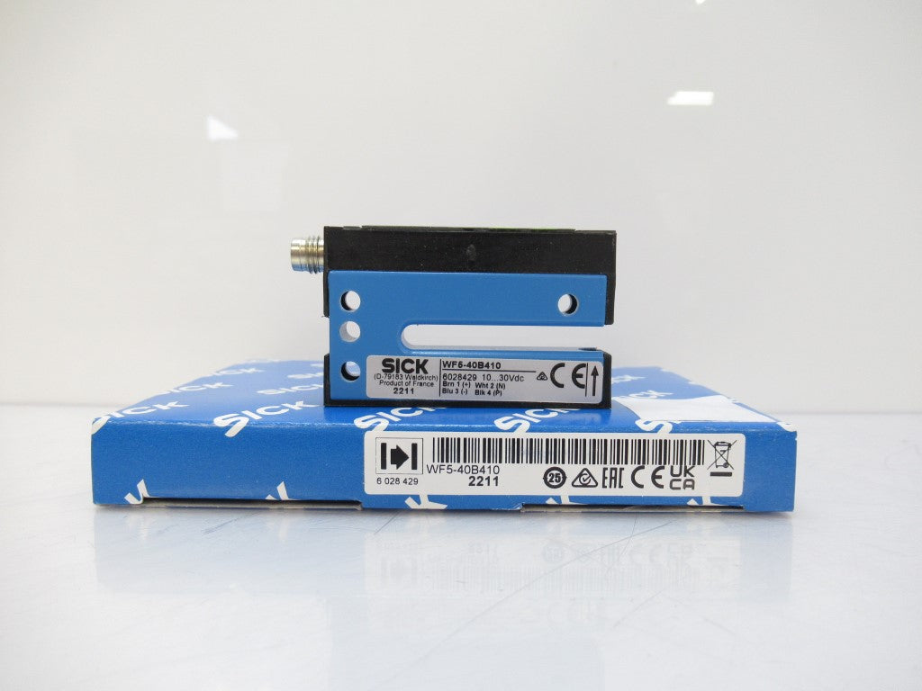 Sick WF5-40B410 Fork Sensor, PNP/NPN, IR, 5mm Slot Width, 4-Pin M8 Connector