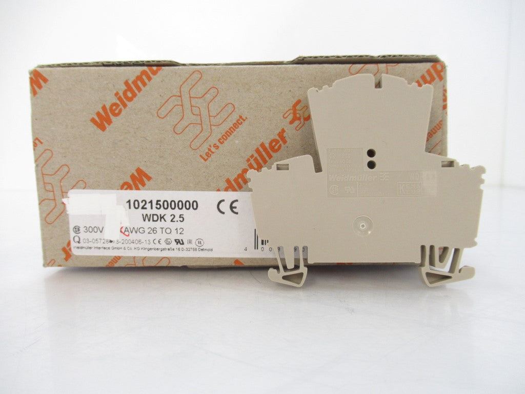 Weidmuller 1021500000 WDK2.5 DIN Rail Mount Terminal Block, Lot Of 98