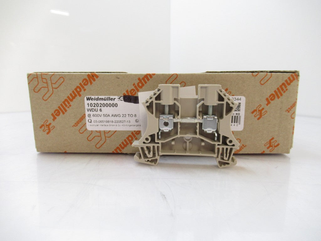 Weidmuller 1020200000 WDU 6 Feed-Through Terminal 6 mm², 800 V, 41 A