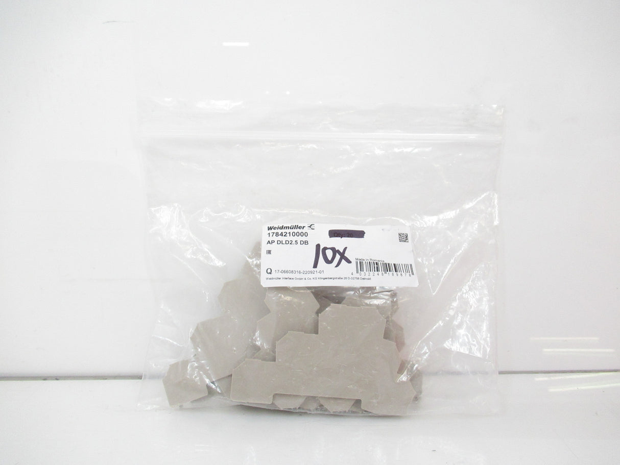 Weidmuller AP DLD2.5 DB 1784210000 End Plate W Serie Modular Terminal Pack of 10