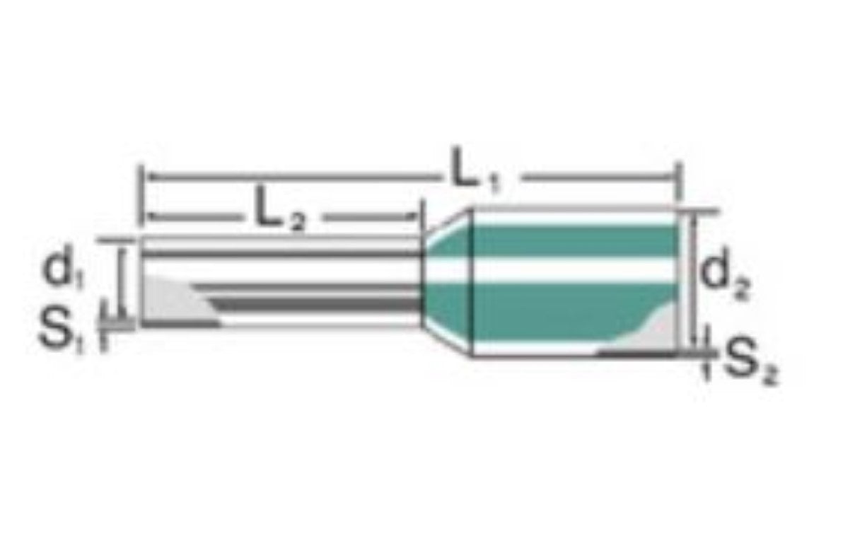 Weidmuller 0533500000 Wire-End Ferrule H6,0/20 Black Schwarz AWG 10, Lot Of 100