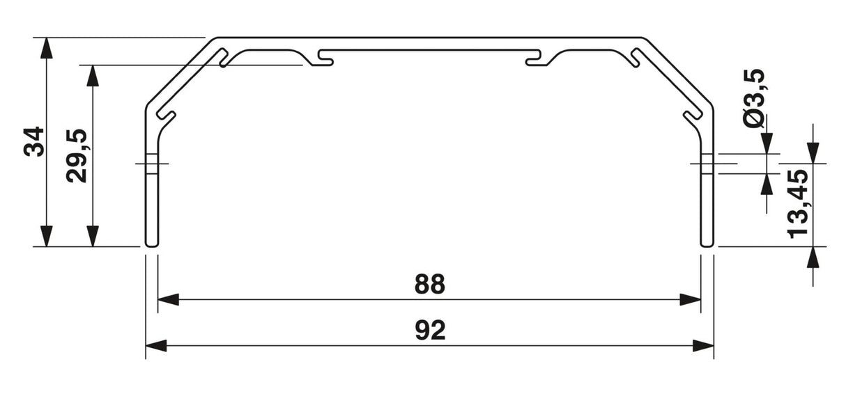 Phoenix Contact 2200312 Covering Hood - UM-PRO A/U 92 CM, 100cm Long
