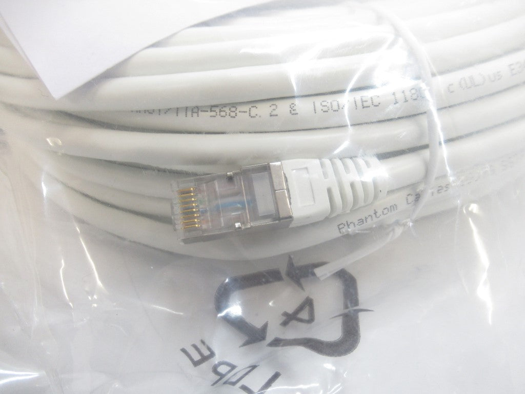 Molded Patch Cable CAT6AS-100WH CAT6A SFTP 10 GB 100 FT