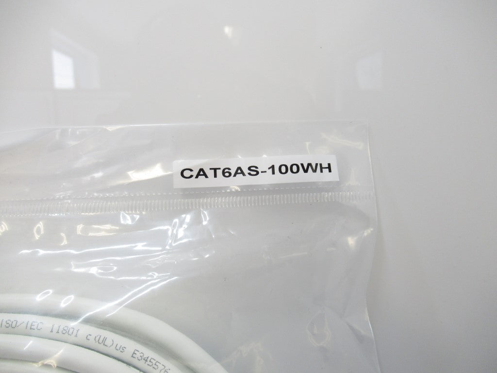 Molded Patch Cable CAT6AS-100WH CAT6A SFTP 10 GB 100 FT
