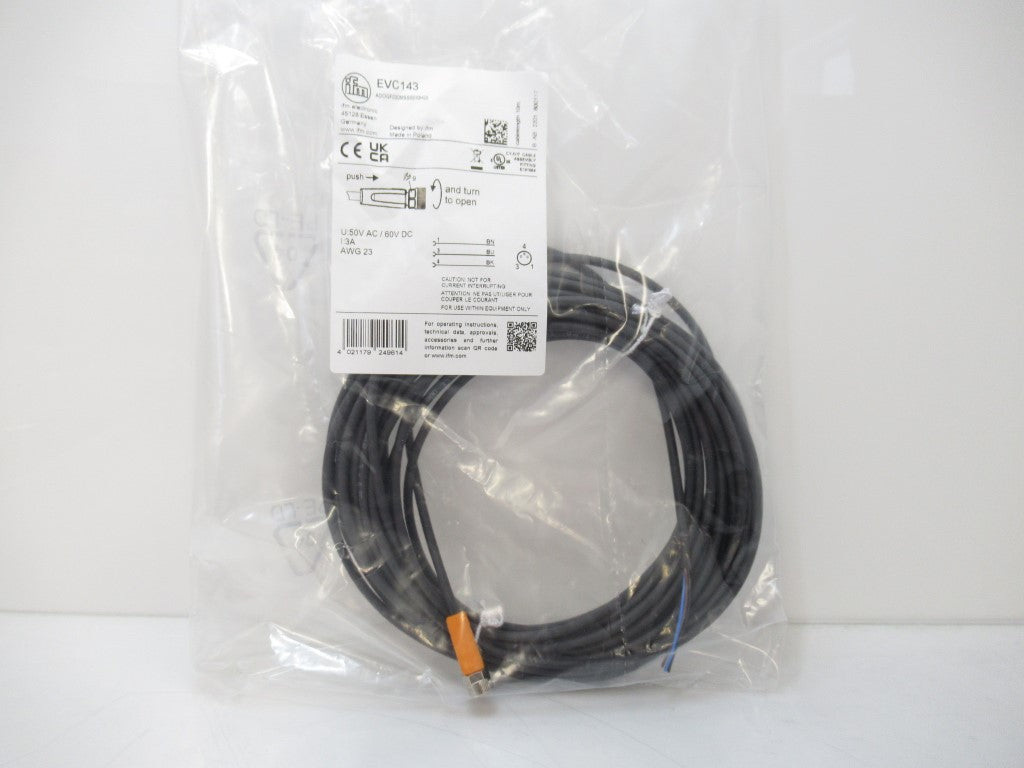 Ifm EVC143 ADOGF030MSS0010H03, 10M PUR-Cable, M8 Connector