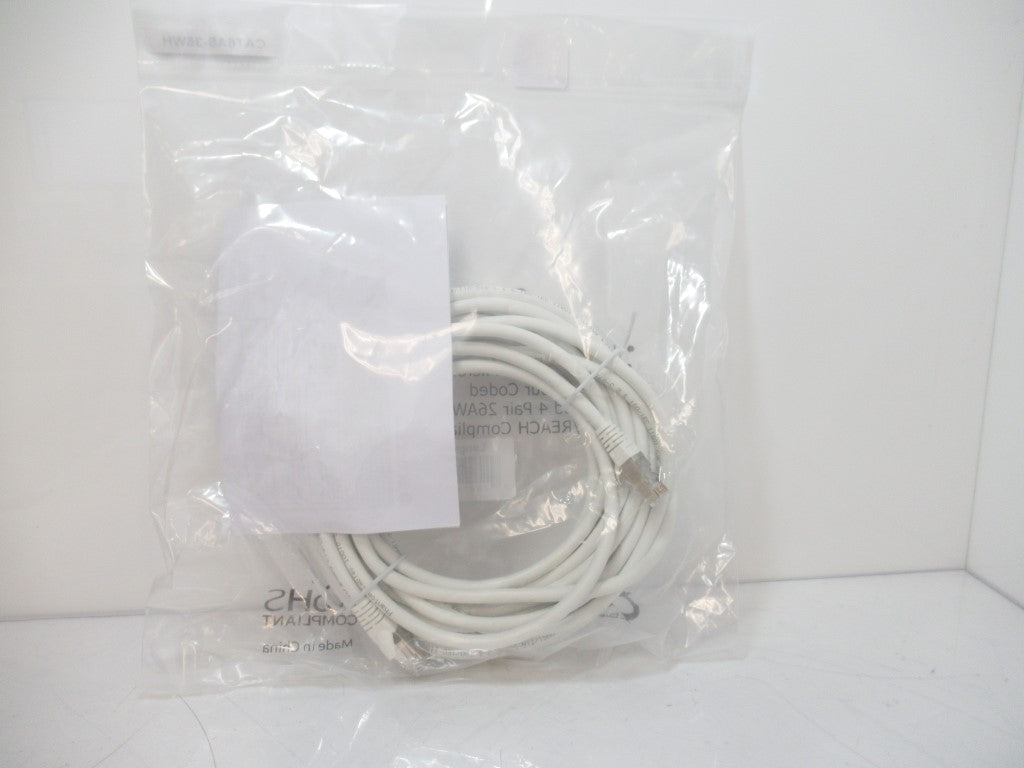 CAT6AS-35WH RJ45 CAT6A SSTP 10GB Molded Patch Cable White 35 FT