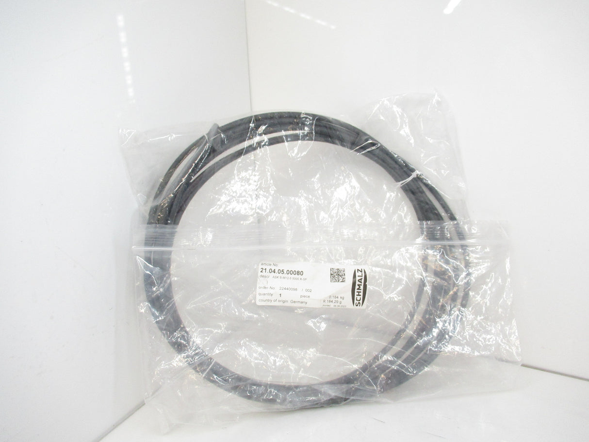 Schmalz 21.04.05.00080 ASK B-M12-5 5000 K-5P Connection Cable