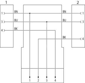 MurrElektronik 7000-40821-6300060 Y-Distributor M12 Male/M8 Female 0° A-Cod