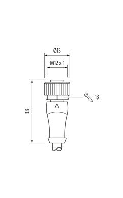 MurrElektronik 7000-12241-7321000 M12 Female 0° A-Cod. With Cable