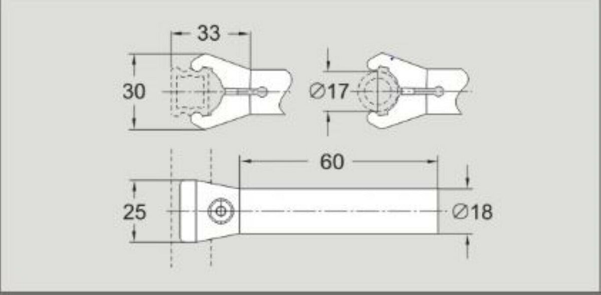 FlexLink XLRK 18X60 C Guide Rail Clamp