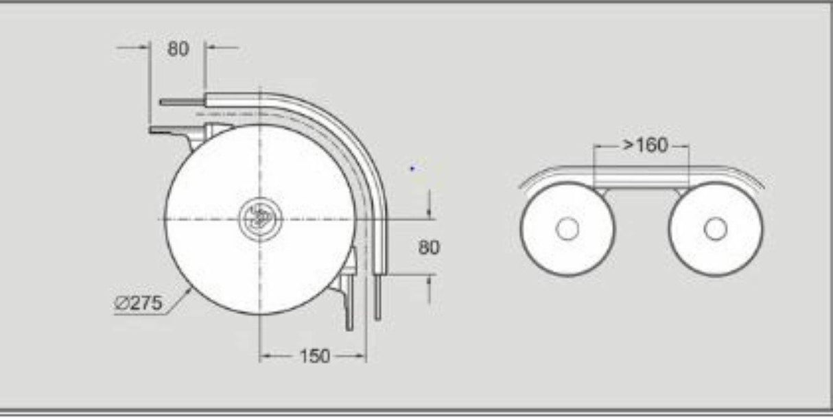Flexlink XSBH 90R150 90 Degree Wheel Bend
