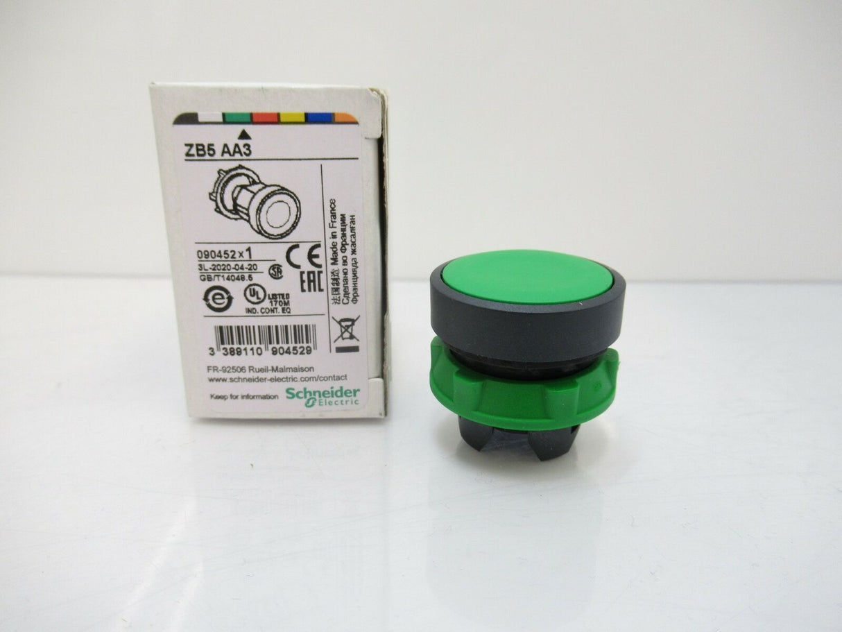 Schneider Electric Harmony ZB5AA3 XB5 Push Button Head Green