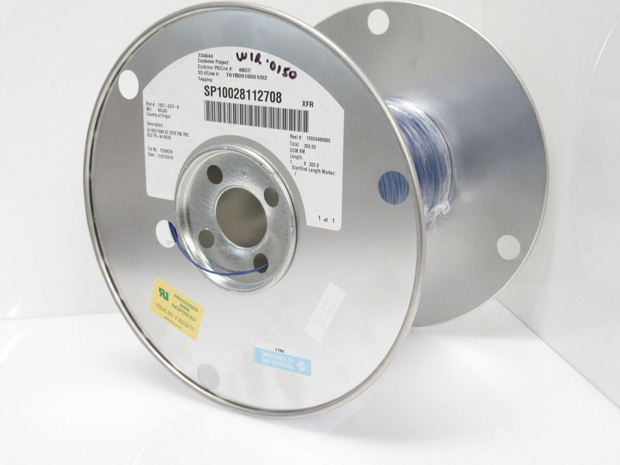 1007-22/7-6 10072276 Hook-Up Wire, Tinned Copper 22 AWG 7 Stands 300V Blue New