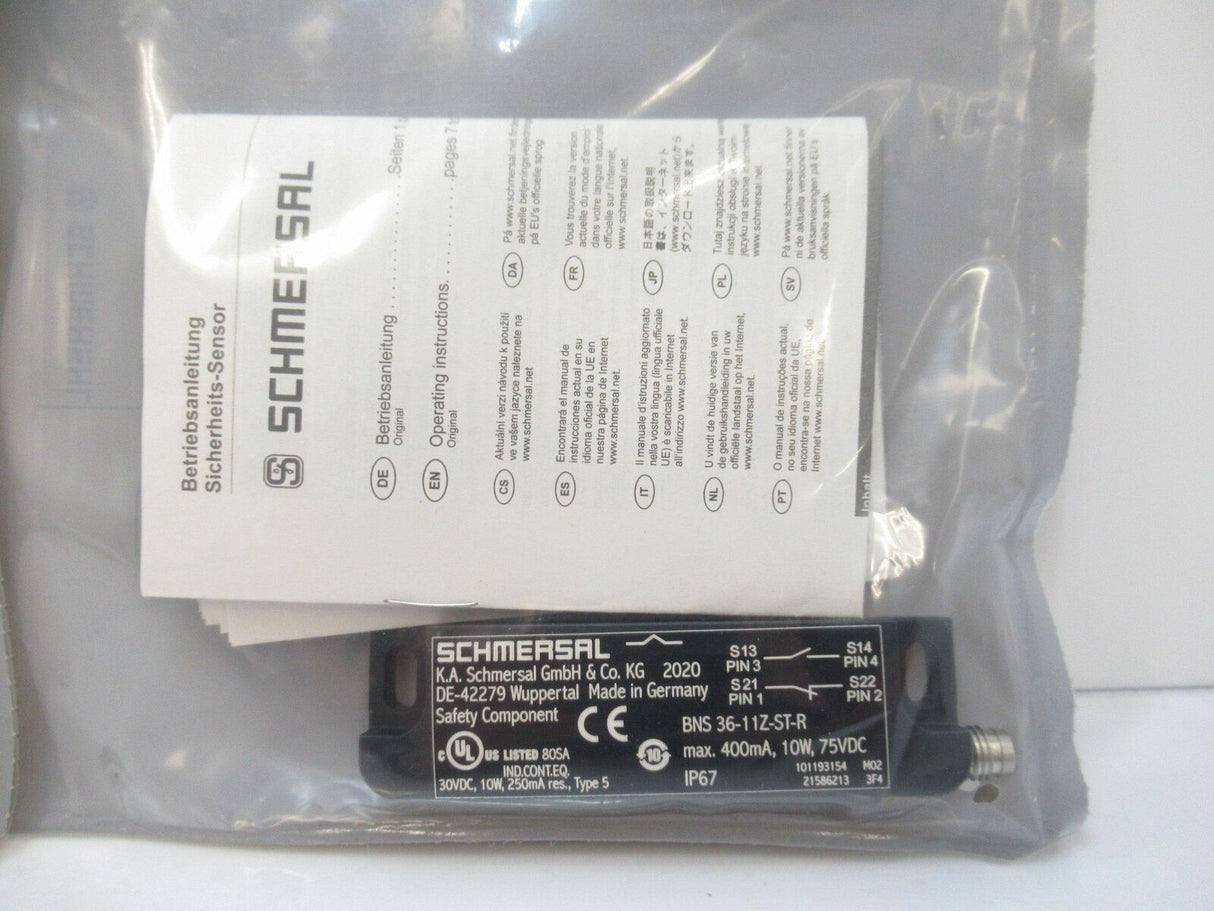 BNS 36-11Z-ST-R BNS3611ZSTR 101193154 Schmersal Coded Magnetic Safety Sensor