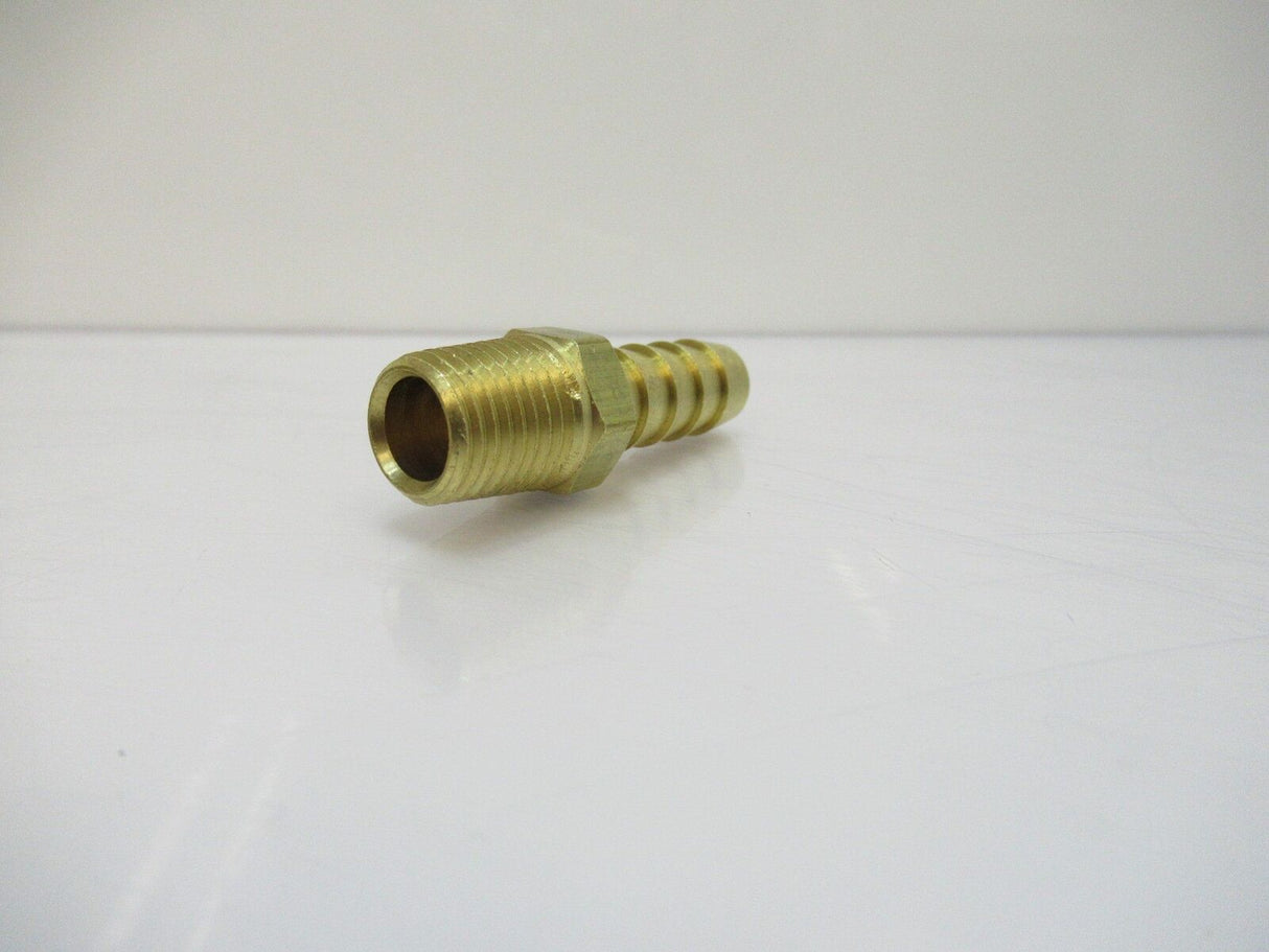 125-6B Brennan Fitting Hose Barb 3/8 Hose x 1/4 Male NPT (Sold By Unit New)