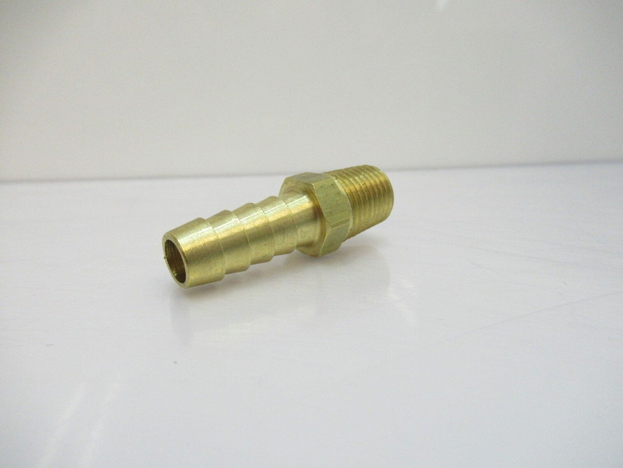 125-6B Brennan Fitting Hose Barb 3/8 Hose x 1/4 Male NPT (Sold By Unit New)