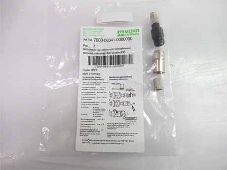 7000-08341-0000000 7000083410000000 Murrelektronik Mosa M8 Male Straight (New)