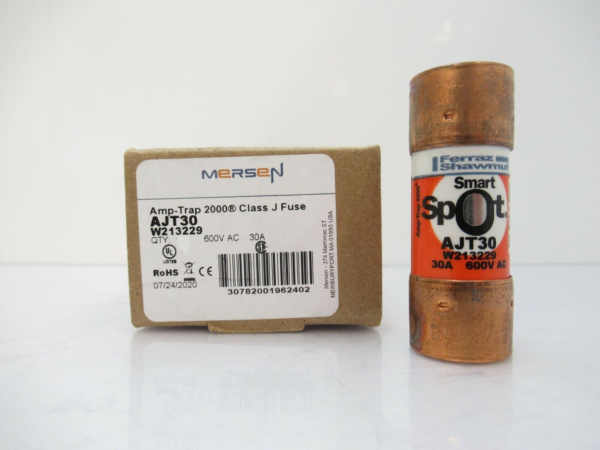 AJT30 Mersen Ferraz Shawmut Fuse 30A Time Delay Class J Sold By Unit, New