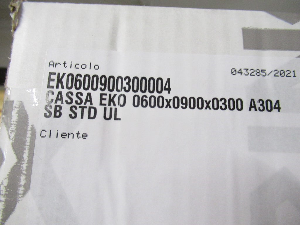 EKO 60 90 30 EK0600900300004 Irinox SS Enclosure With Solid Door (New In Box)