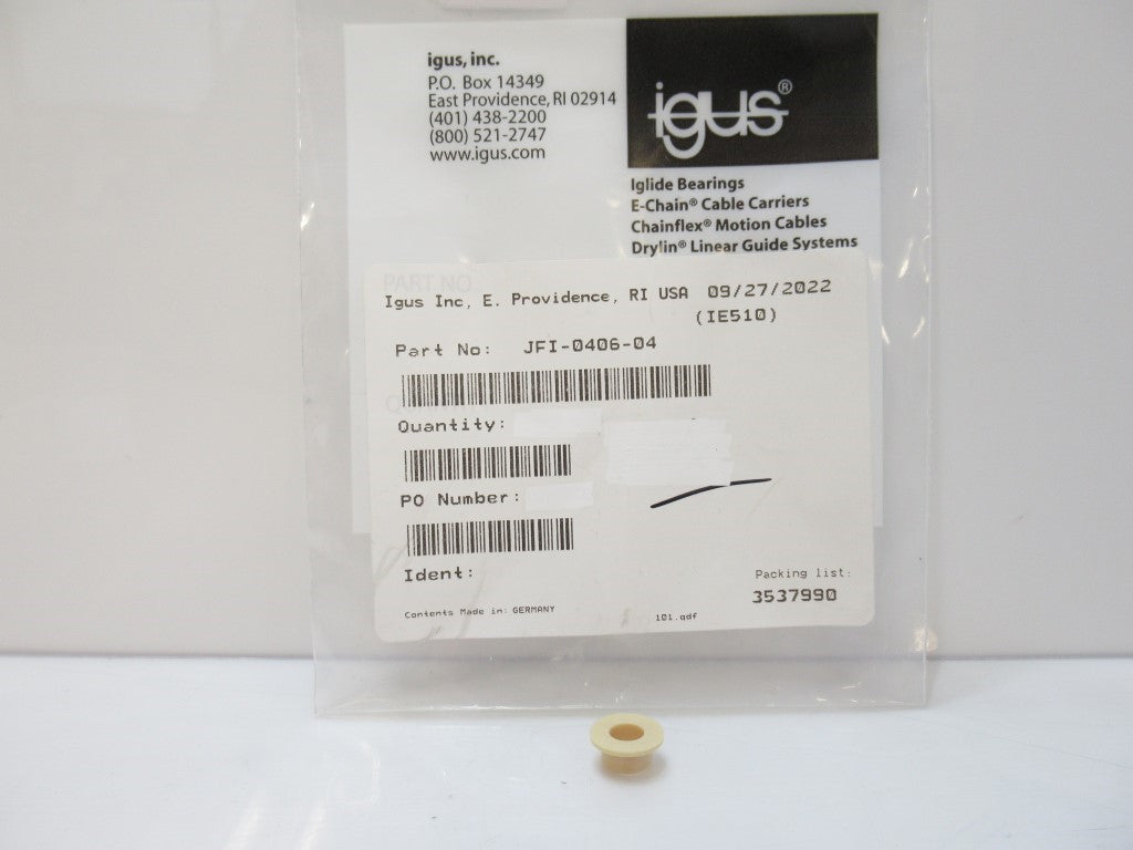 JFI-0406-04 JFI040604 Igus Iglide J, Flange Bushing, Sold By Unit