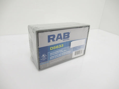 D5633 RAB Design Weatherproof Rectangular Outlet Box (New Sealed)