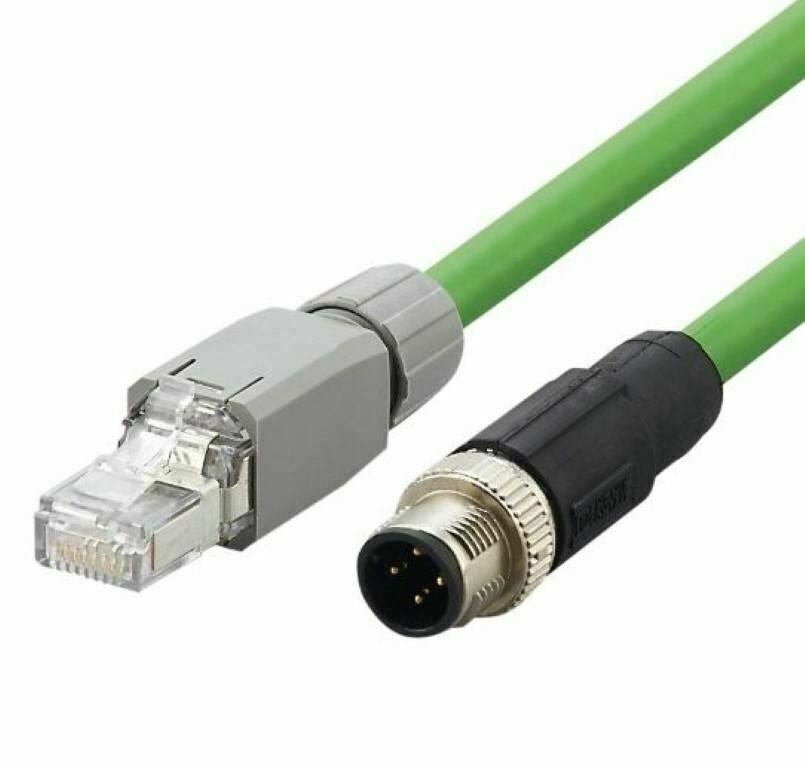 E18423 Ifm Electronic Ethernet Connection Cable, M12 Plug/RJ45 Plug New In Bag
