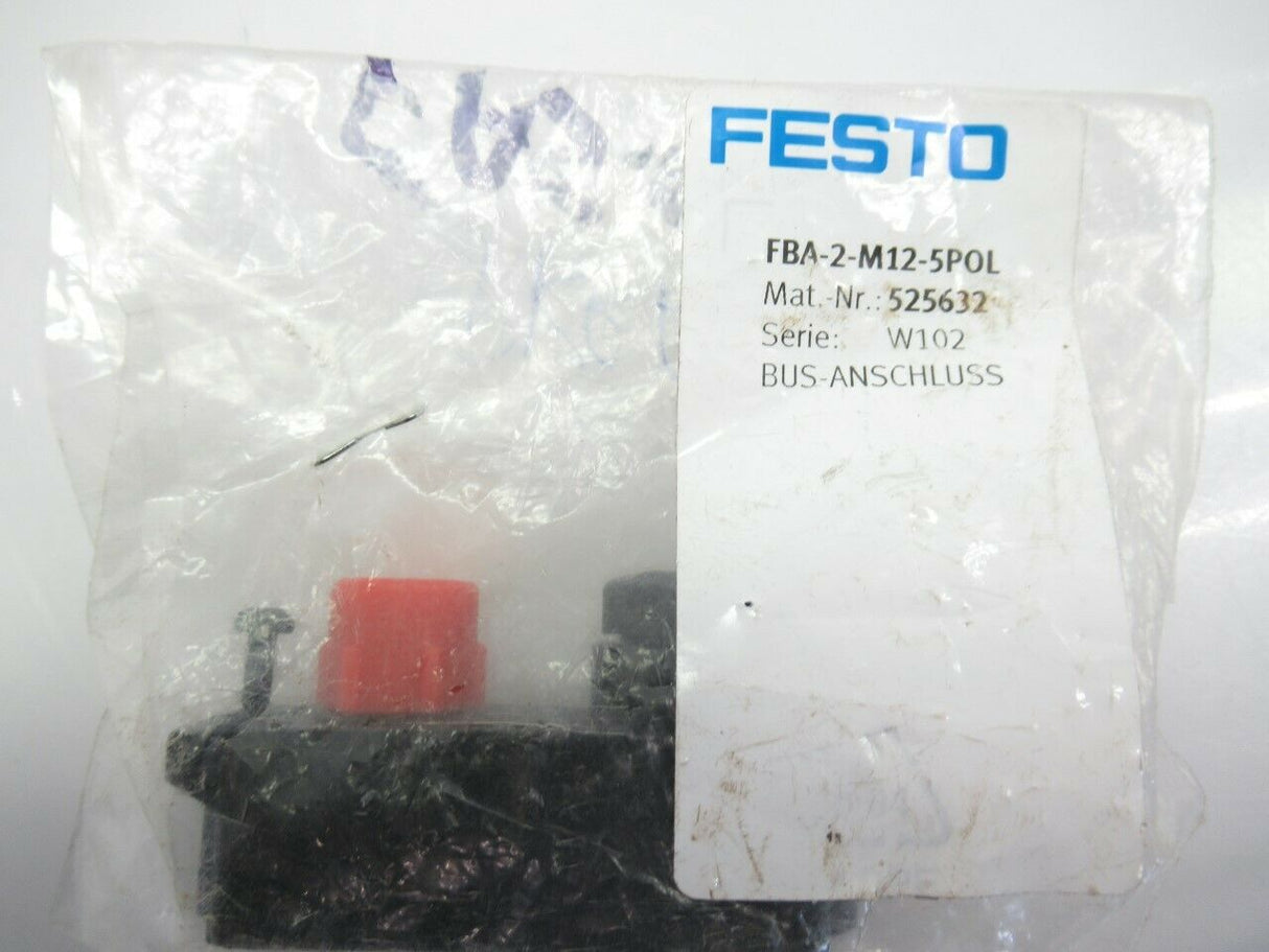 525632 Festo Bus connection FBA-2-M12-5POL (New In Bag)