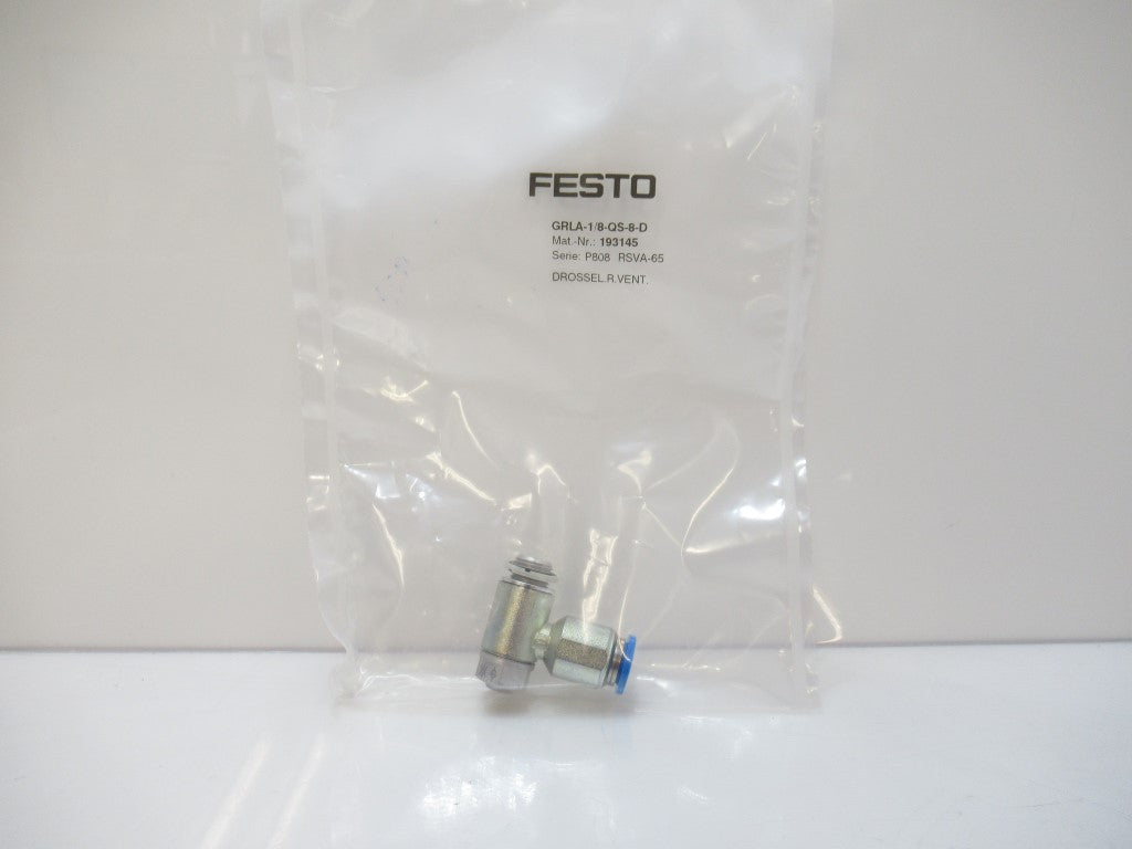 GRLA-1/8-QS-8-D GRLA18QS8D 193145 Festo One-Way Flow Control Valve