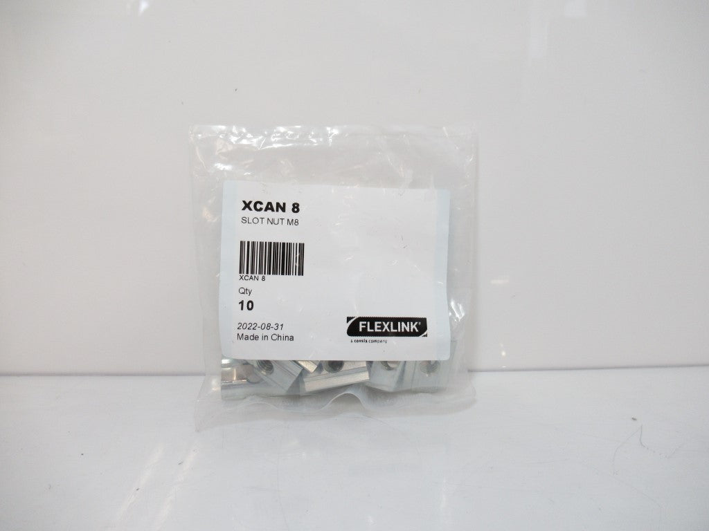 XCAN 8 XCAN8 Flexlink T-Slot Nut M8, Sold Per Pack Of 10