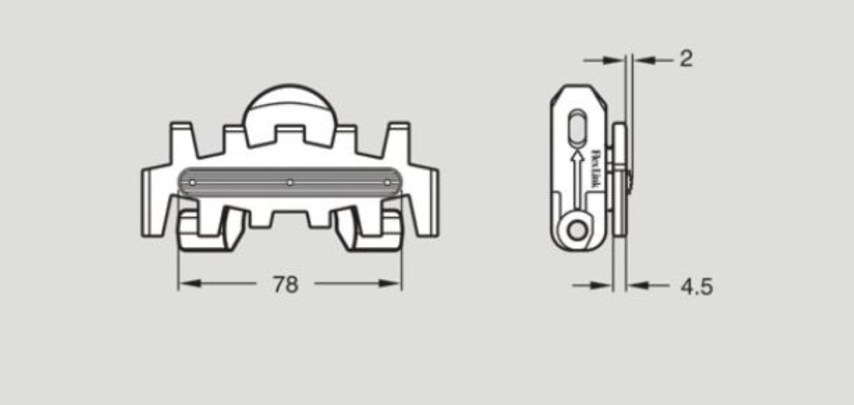 XHTP 5 F XHTP5F FlexLink XH Friction Top Link Kit, 5000 mm Long