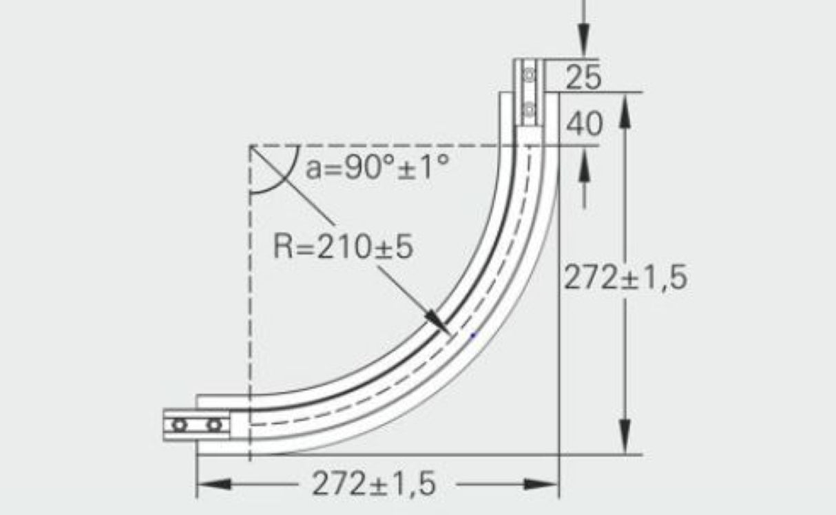 XUBP 90R210 XUBP90R210 FlexLink X45 Plain Bend (New)