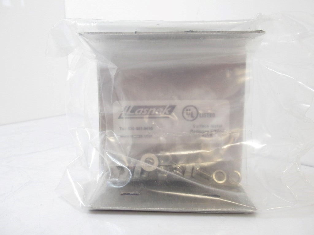 K44-21 K4421 Lasnek, Satin End Cap In Stainless Steel, 4" x 4", Screws Included