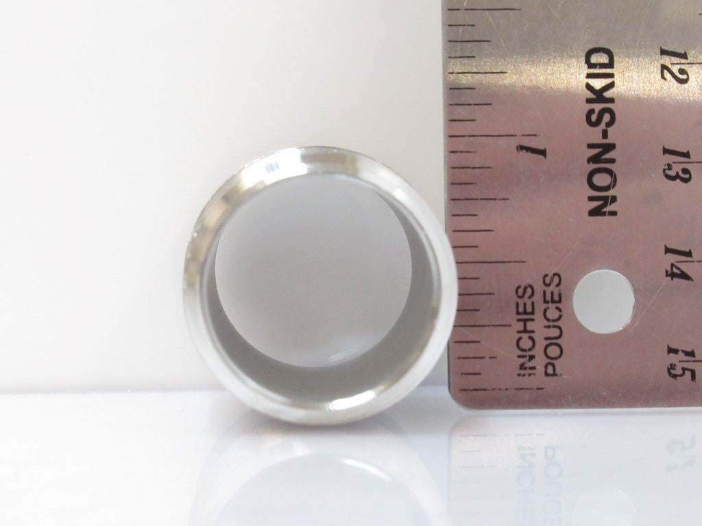 Straight Pipe Adapter, Threaded On One End, 3/4" NPT, 1" Lenght, SS304