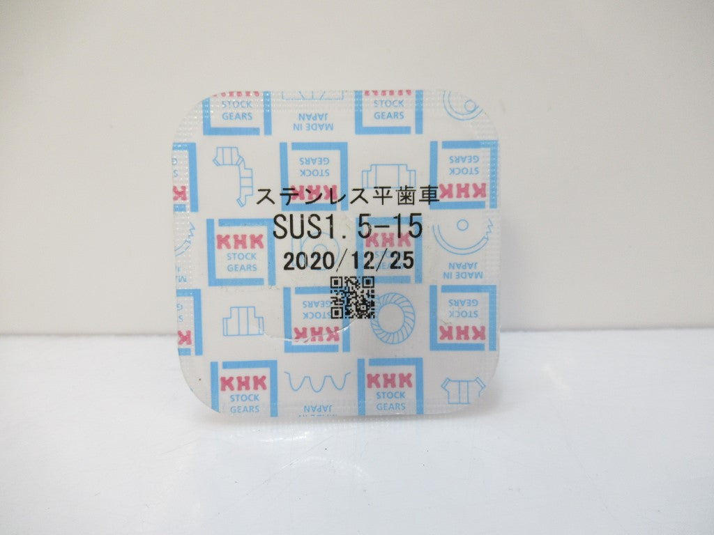 SUS1.5-15 SUS1515 KHK Module 1.5, 15 Tooth, 303 SS, Spur Gears (New In Box)