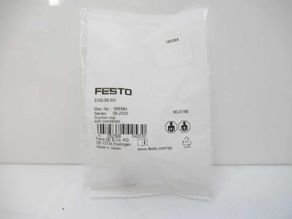 189384 Festo ESS-30-BS Suction Cup With Connector New In Bag Sealed