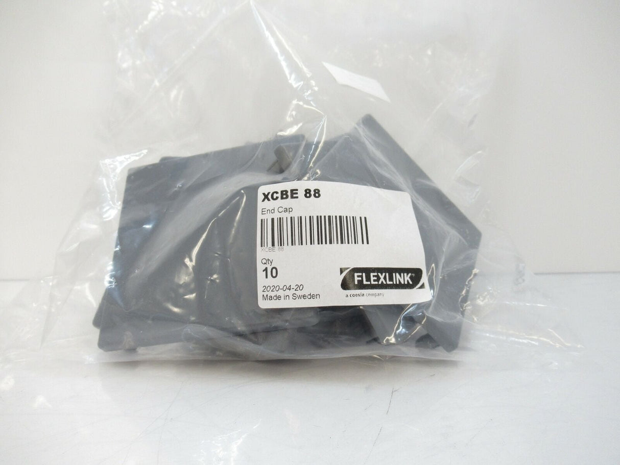 XCBE 88 XCBE88 Flexlink End Cap Grey 88 mm X 88 mm, Sold Per Pack Of 10