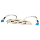 Startech Accessory Usbplate4 4 Port Usb A Female Slot Plate Adapter Retail
